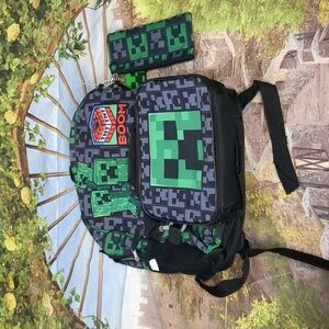 MINECRAFT 5 piece backpack set